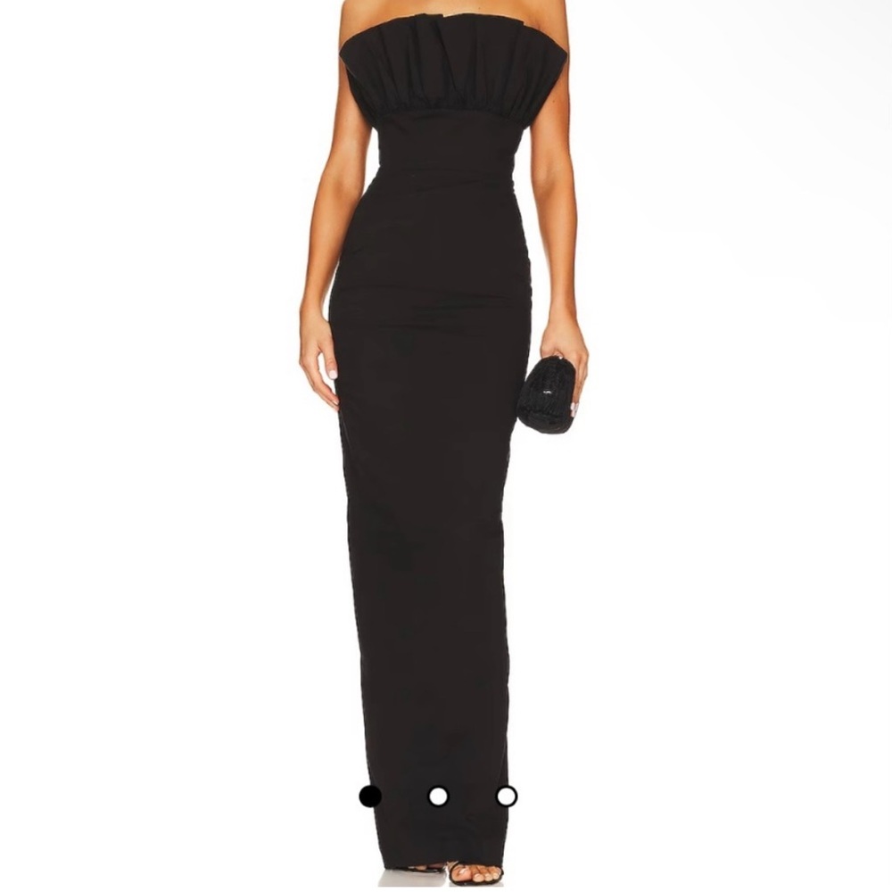 New SAU LEE Revolve Noah Gown Black Strapless 0